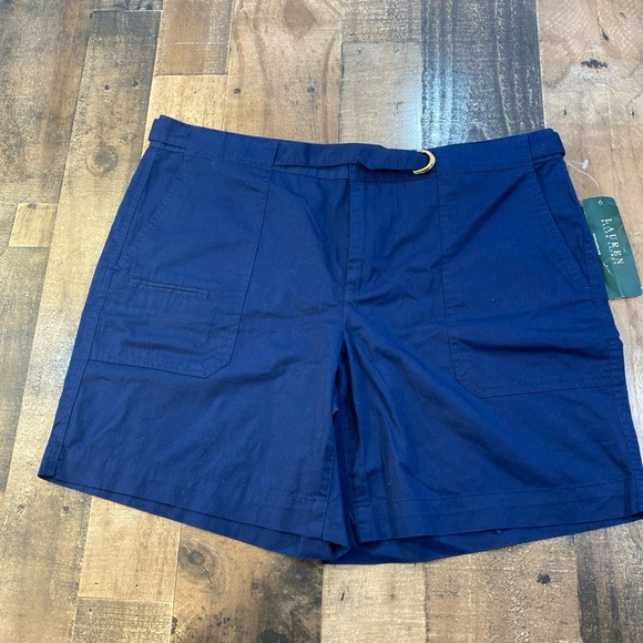 Ralph Lauren Blue Flat Front Shorts - Picture 1 of 12